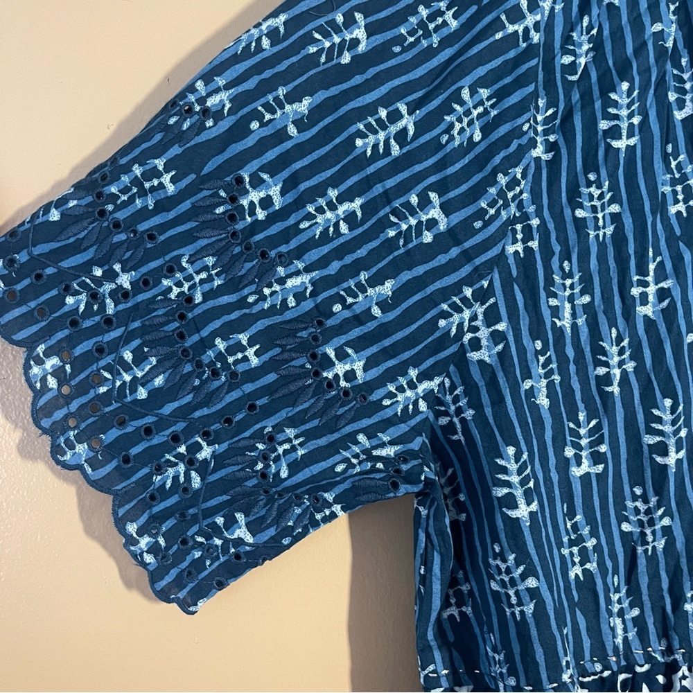 Chelsea & Theodore Blue and White Boho Dress size 1X New with tags - Picture 11 of 13